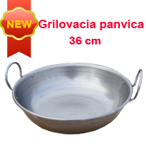 Grilovacia železná panvica 36 cm