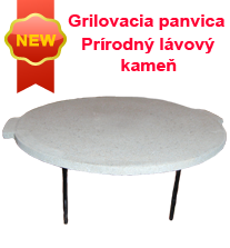 Grilovacia panvica s prírodného lávového kameňa