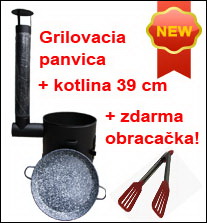 Grilovacia panvica s uškami + kotlina 39 cm