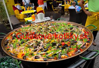 Smaltovaná grilovacia panvica Paella 80 cm