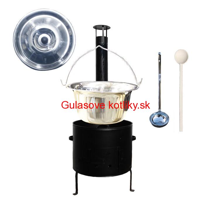 Kotlíkový set 36 Smalt party + antikorový kotlík 15 L.(1,2 mm)