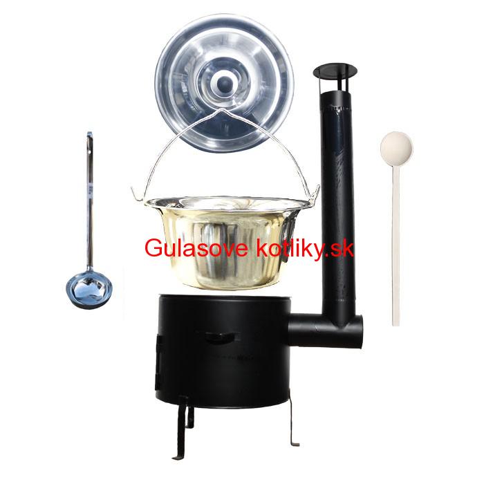 Kotlíkový set 36 Smalt party + antikorový kotlík 15 L.(1,2 mm)