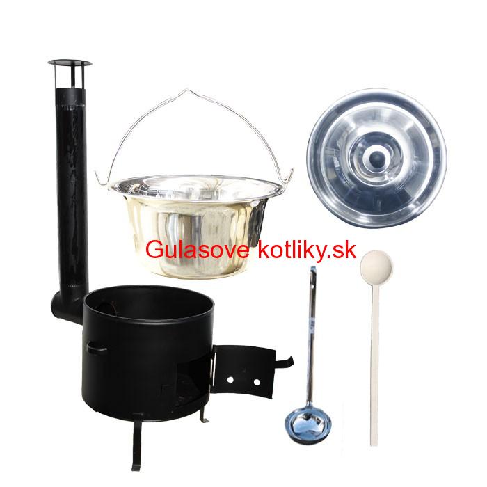 Kotlíkový set 36 Smalt party + antikorový kotlík 15 L.(1,2 mm)