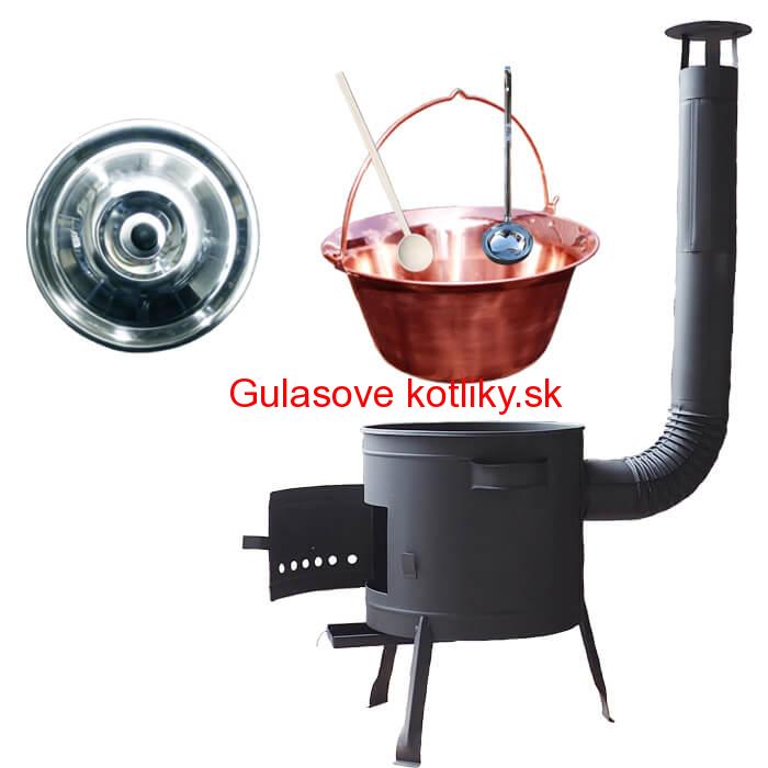 Medený kotlík 30 L (1,2 mm) + vysoká kotlina 45 cm PLUS 600