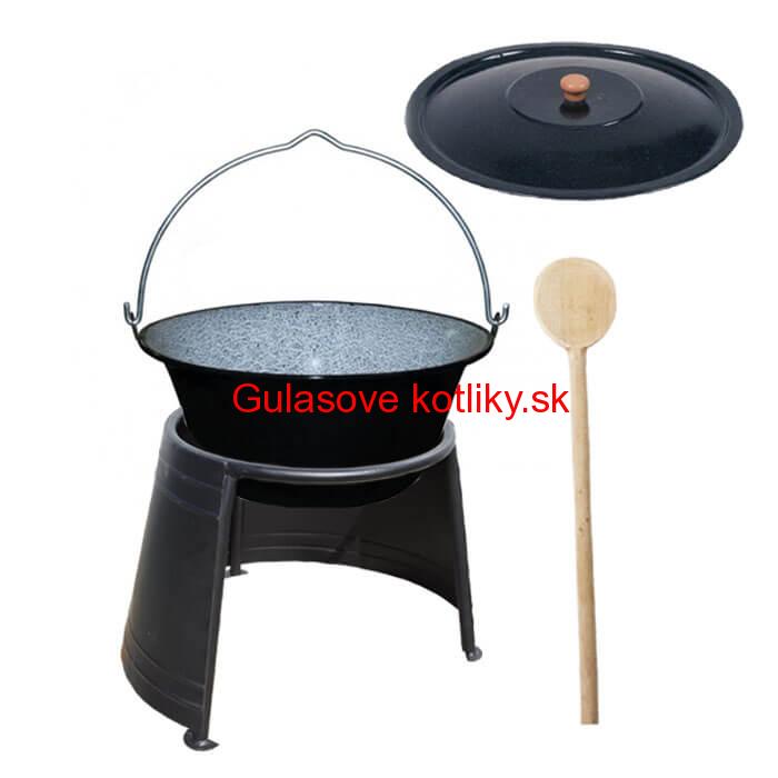 Smaltovaný kotlík 25 L + chránič plameňa