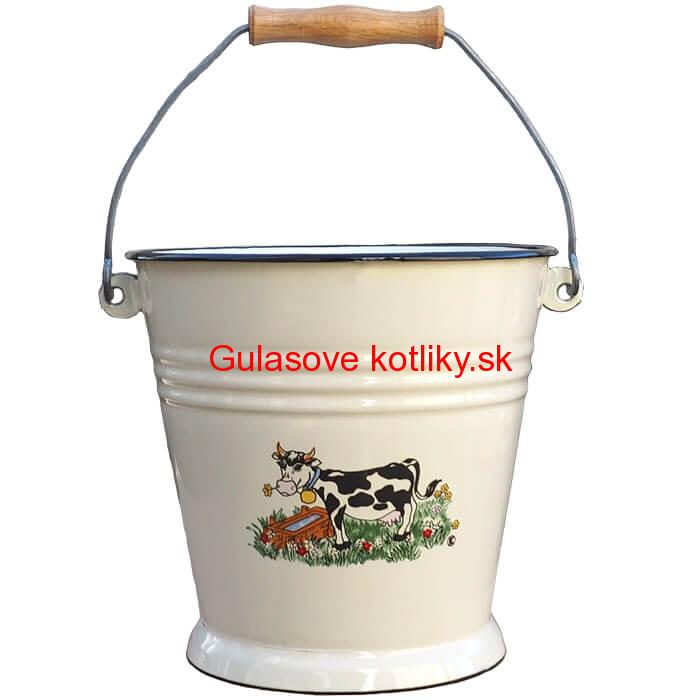 Smaltované vedro 5 L DECOR Kravička