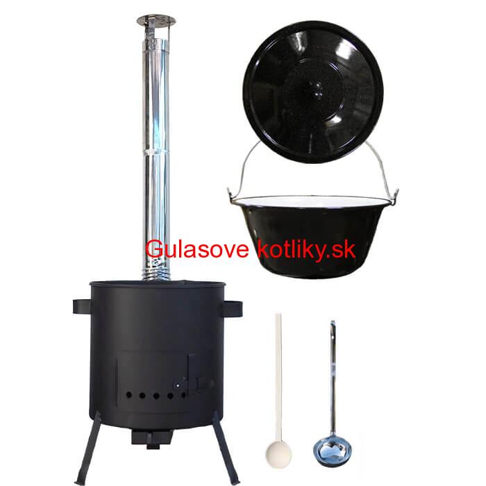 Smaltovaný kotlík 25 L + žiaruvzdorná kotlina (1 mm) 42 PLUS 600