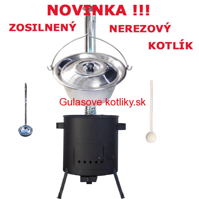 Antikorový kotlík 20 L (0,8 mm) zosilnený s nitmi + žiaruvzdorná kotlina (1 mm) 42 PLUS 600