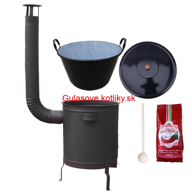 Smaltovaný kotol 70 L + hrubostenná kotlina 53 cm (1,5 mm) STRONG PLUS 600 + sladká paprika 250 g