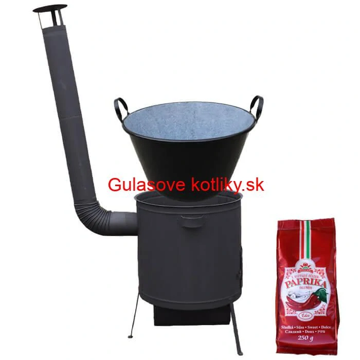 Zabíjačkový smaltovaný kotol 100 L, žiaruvzdorná kotlina 42 PLUS 600 4 MM + sladká paprika GURMÁN 250 g