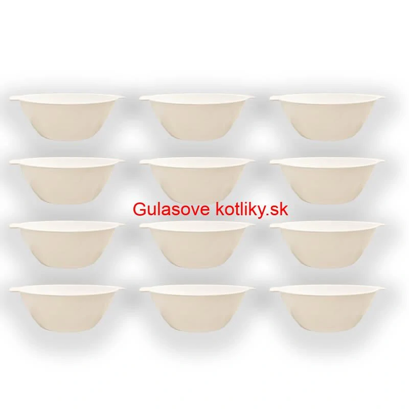 Sada 12 ks: Plastová miska na fajnový kotlíkový guláš a polievky – 500 ml