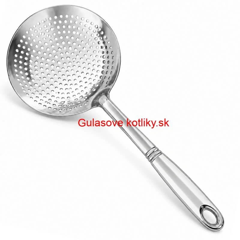Veľká nerezová penovačka – sitko 19 cm, dĺžka 48 cm