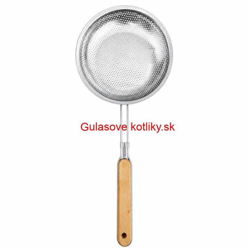 Hliníkové sitko 16 cm s drevenou rúčkou