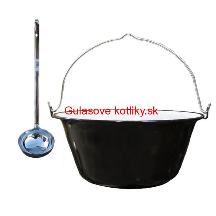 Smaltovaný kotlík 13 L + antikórová naberačka