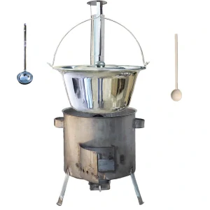 Nerezový kotlík 30 L (1,2 mm) INOX + nerezová kotlina 45 cm (1,5 mm) STRONG CLASSIC