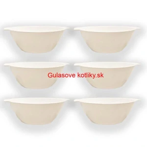 Sada 6 ks: Plastová miska na fajnový kotlíkový guláš a polievky – 500 ml