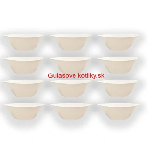 Sada 12 ks: Plastová miska na fajnový kotlíkový guláš a polievky – 500 ml