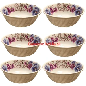 Plastová miska s kvetinovým vzorom (750 ml) – teraz v sade 6 kusov!