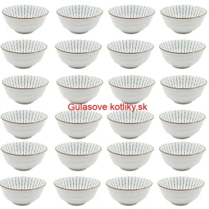 Sada 24 ks veľkých keramických misiek na guláš a polievky, 1 liter