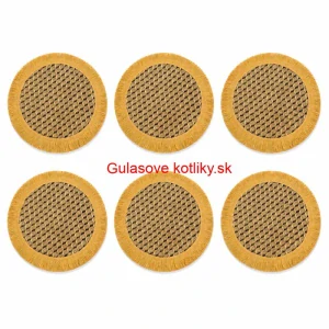 Prírodné podložky pod tanier so strapcami 37 cm, 6 ks