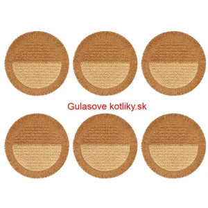 Prírodné podložky pod tanier so strapcami 37 cm, 6 ks