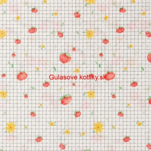 Umývateľný obrus Jablká a kvety 137 × 183 cm