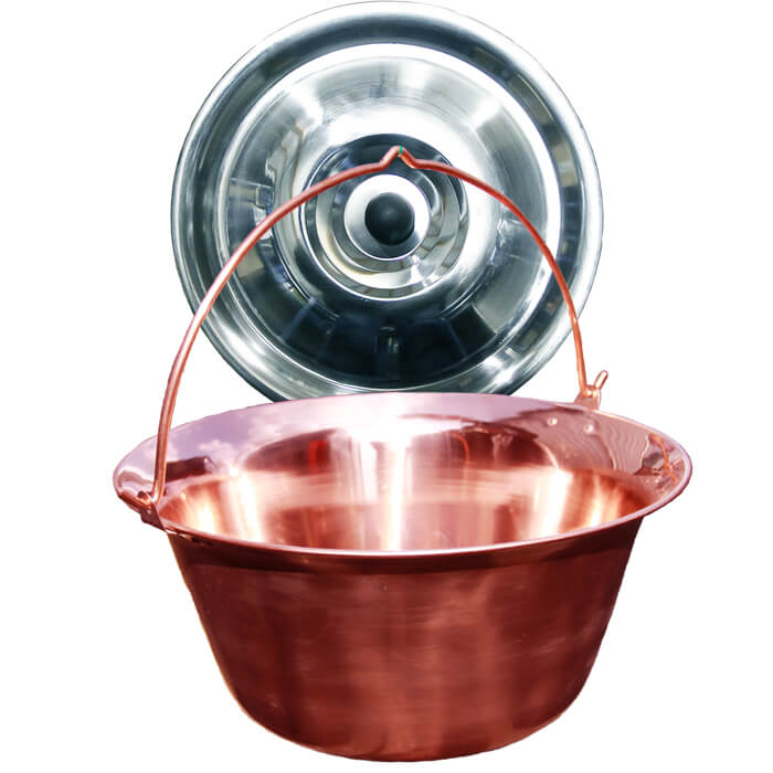 Medený kotlík 30 L + antikorová pokrievka