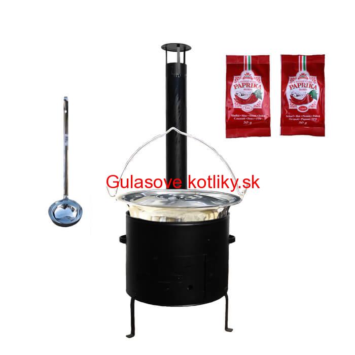 Antikorový kotlík 20 L (1,2 mm) + kotlina 42 cm + paprika
