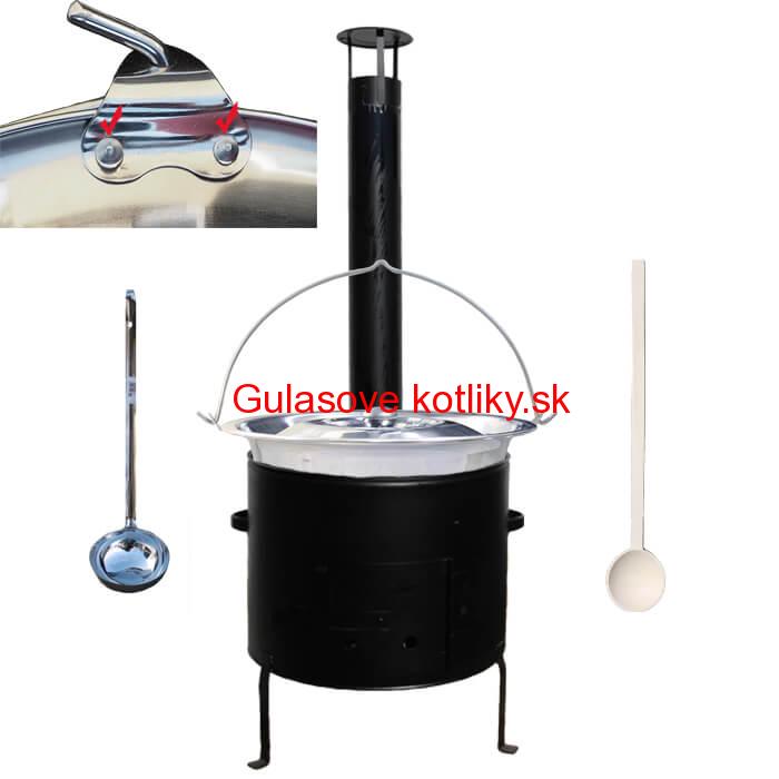 Smaltovaný kotlíkový set 31 cm + zosilnený nerezový kotlík 10 L
