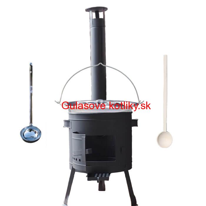 Nerezový kotlík 22 L (0,8 mm) + nízka kotlina 42 cm PLUS 600