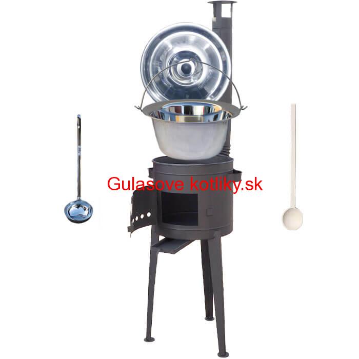 Kotlíkový gulášový set 36 PLUS 600 + nerezový kotlík 14 L (0,8 mm)