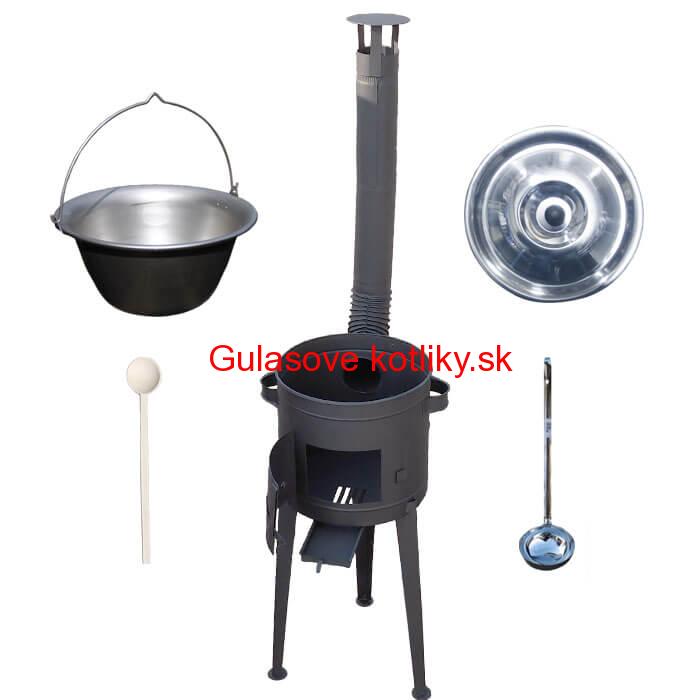 Kotlíkový gulášový set 36 PLUS 600 + hrubostenný nerezový kotlík 15 L (1,5 mm)