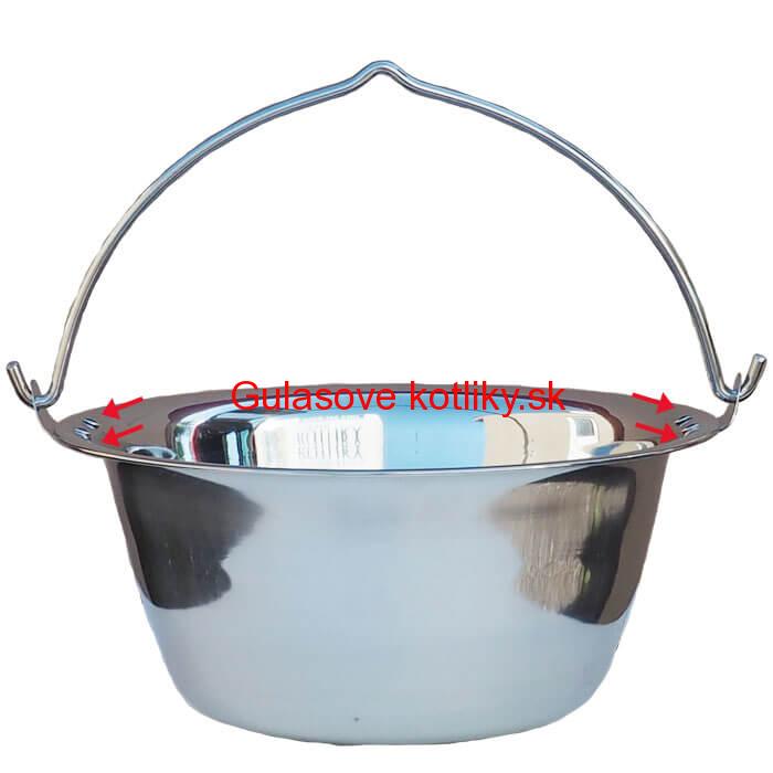 Antikorový kotlík 30 L (0,8 mm) s nitmi