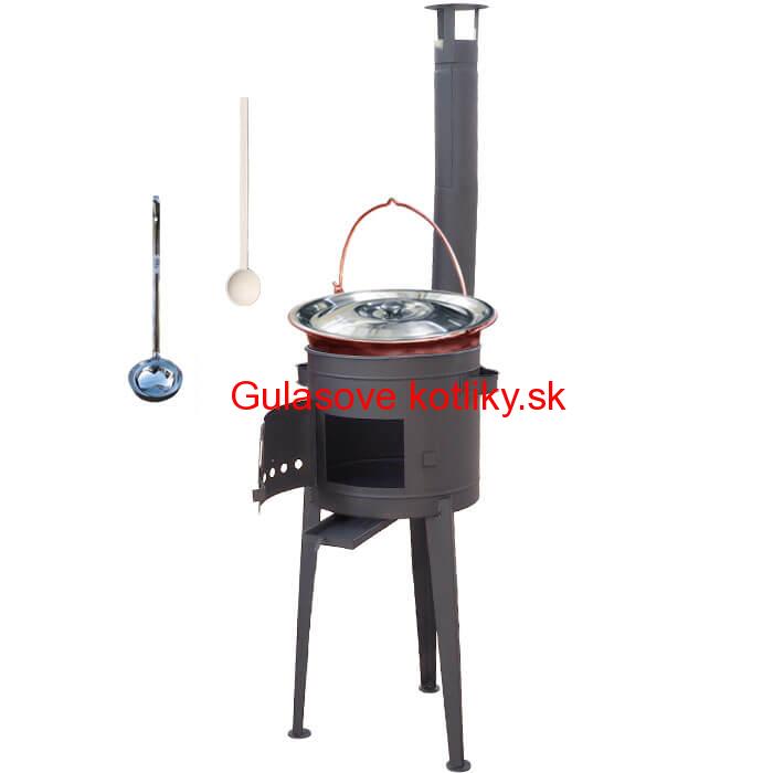Medený kotlík 30 L (1,2 mm) + vysoká kotlina 45 cm PLUS 600
