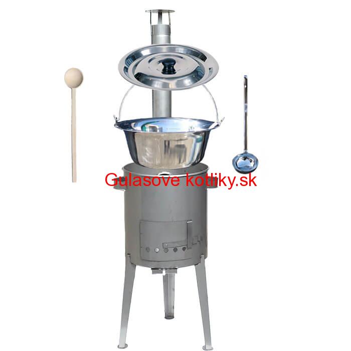 Antikorový kotlík 22 L (0,8 mm) + nerezová kotlina 42 cm LUXUS