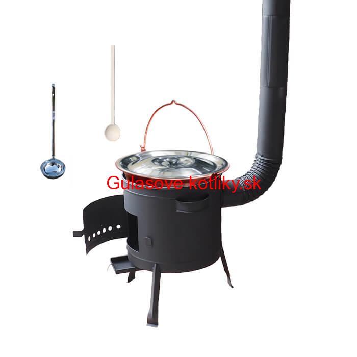 Medený kotlík 30 L (1,2 mm) + vysoká kotlina 45 cm PLUS 600