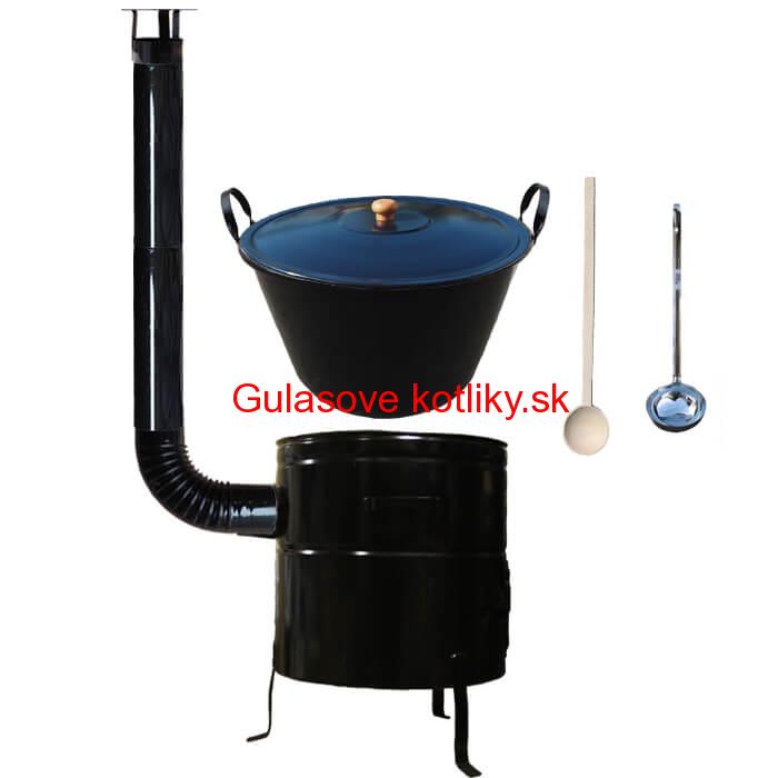 Smaltovaný kotol 80 L + kovová kotlina 58 cm BIG PARTY
