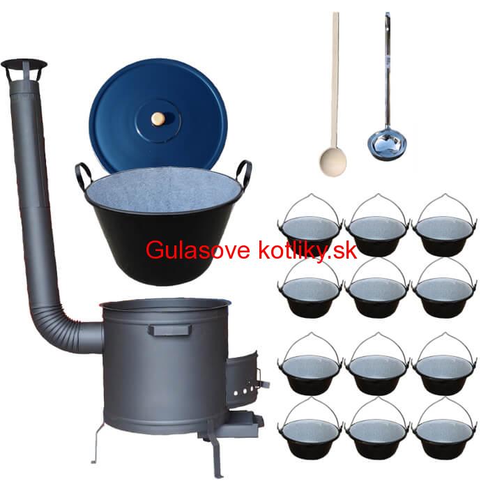 Smaltovaný kotol 70 L servírovacie kotlíky (12 ks) PLUS 600