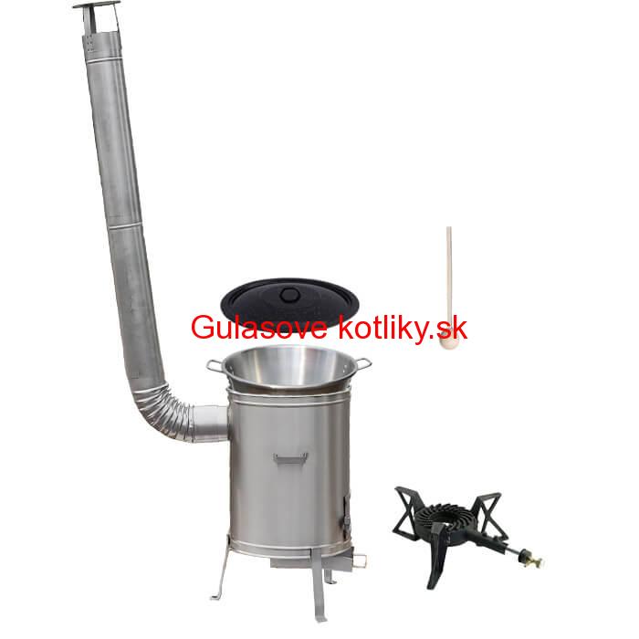 Nerezový kotol 40 L (1,2 mm) + nerezová kotlina 45 cm + horák LUX