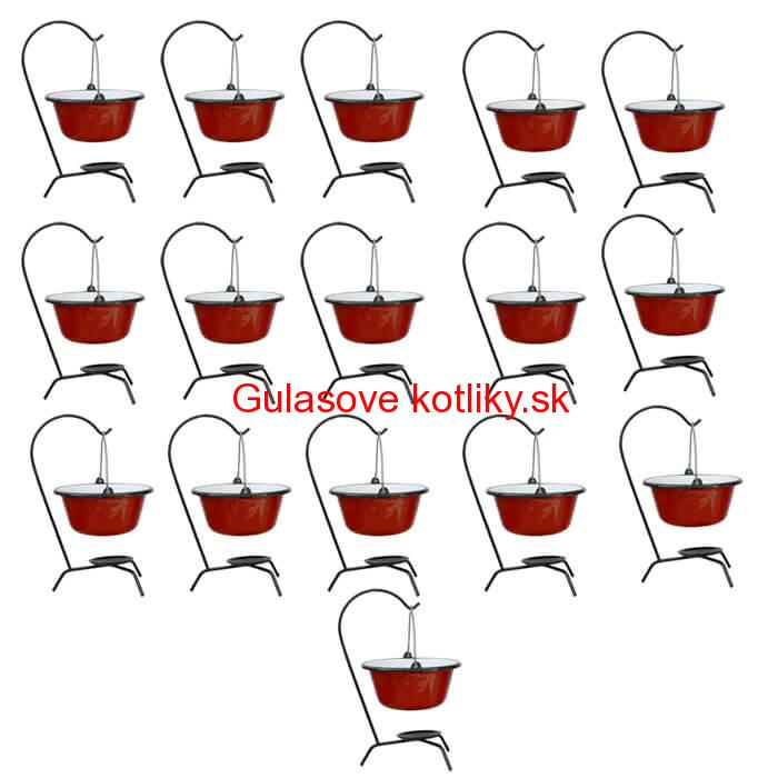 Servírovacia súprava SMALT RED 16 ks