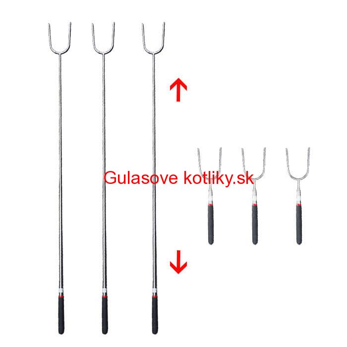 Vidličky na opekanie 24,5 cm - 84,5 cm – teleskopické 6 ks