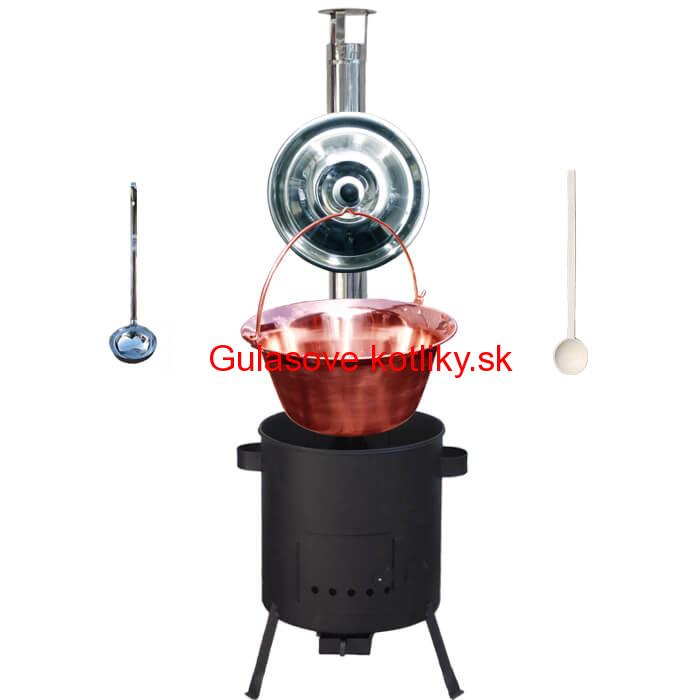 Medený kotlík 20 L (1,2 mm) + žiaruvzdorná kotlina (1 mm) 42 PLUS 600