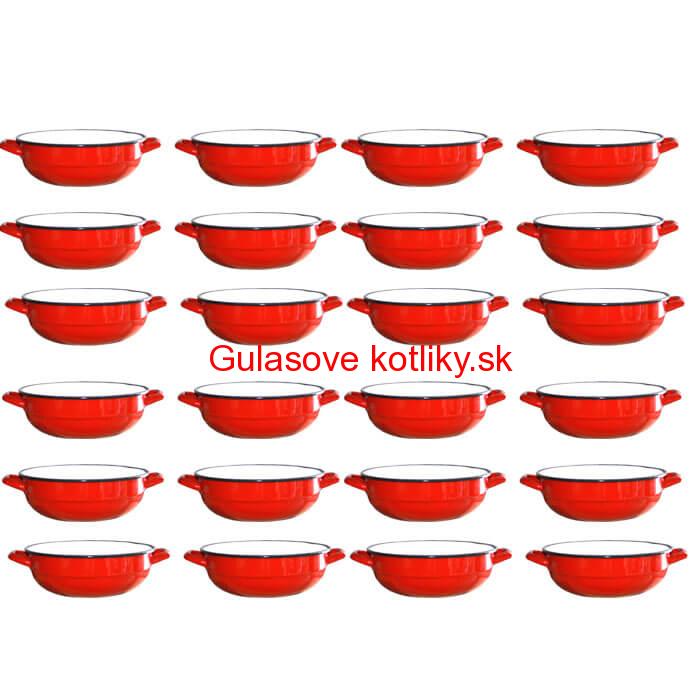 Súprava smaltovaných selských misiek 16 cm 24 ks