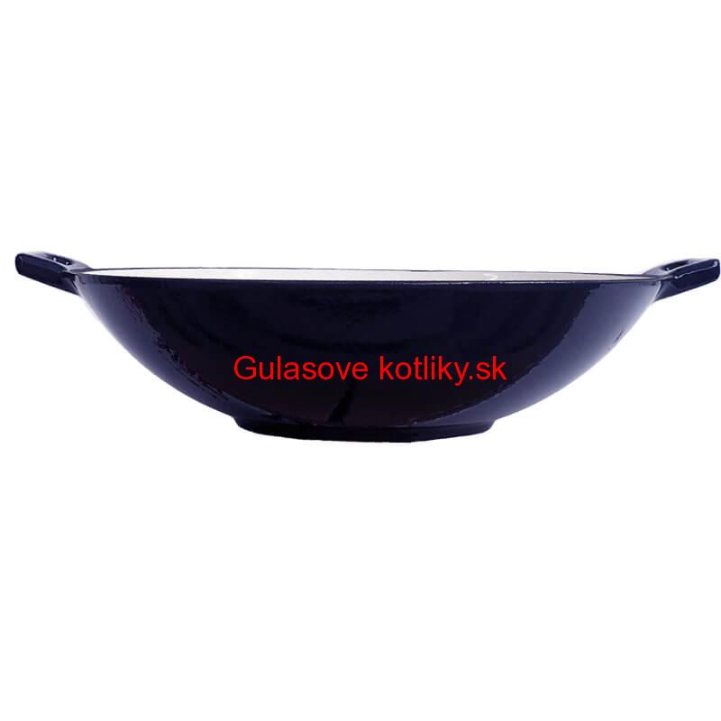 Liatinový wok – smaltovaný povrch 37 cm