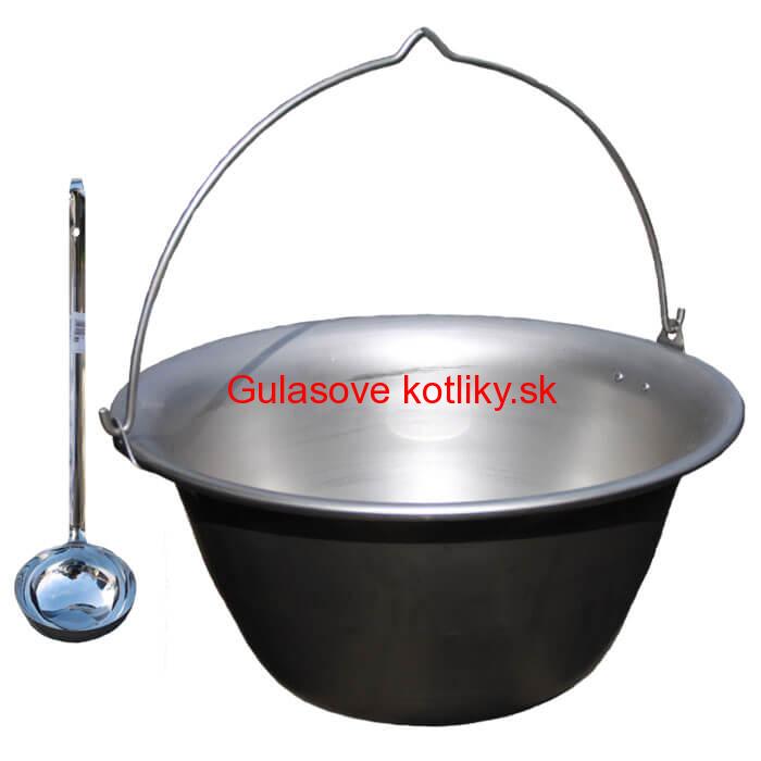 Nerezový kotlík na guláš 15 L (1,5 mm) + antikórová naberačka