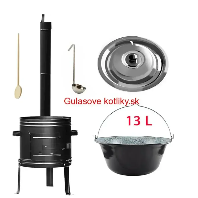Smaltovaný kotlík 13 L + kovová kotlina 36 KOV