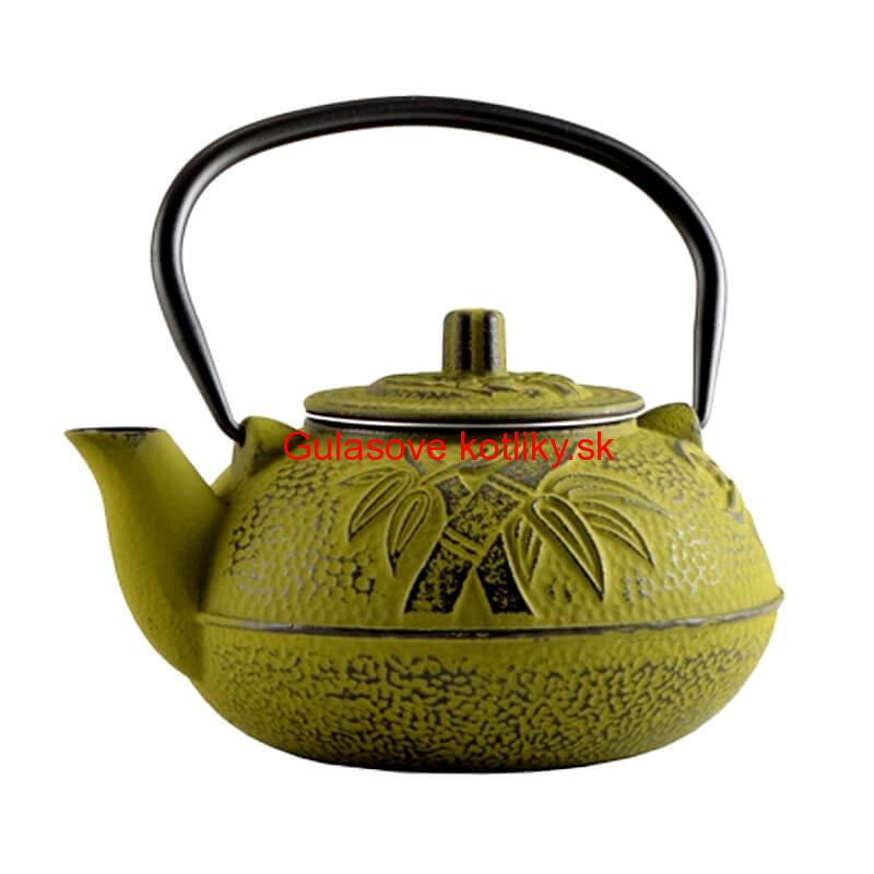 Liatinový čajník 600 ml zelený