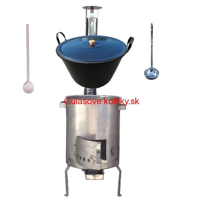 Zabíjačkový smaltovaný kotol 70 L + nerezová kotlina 1,5 mm 53 cm STRONG EXCLUSIVE