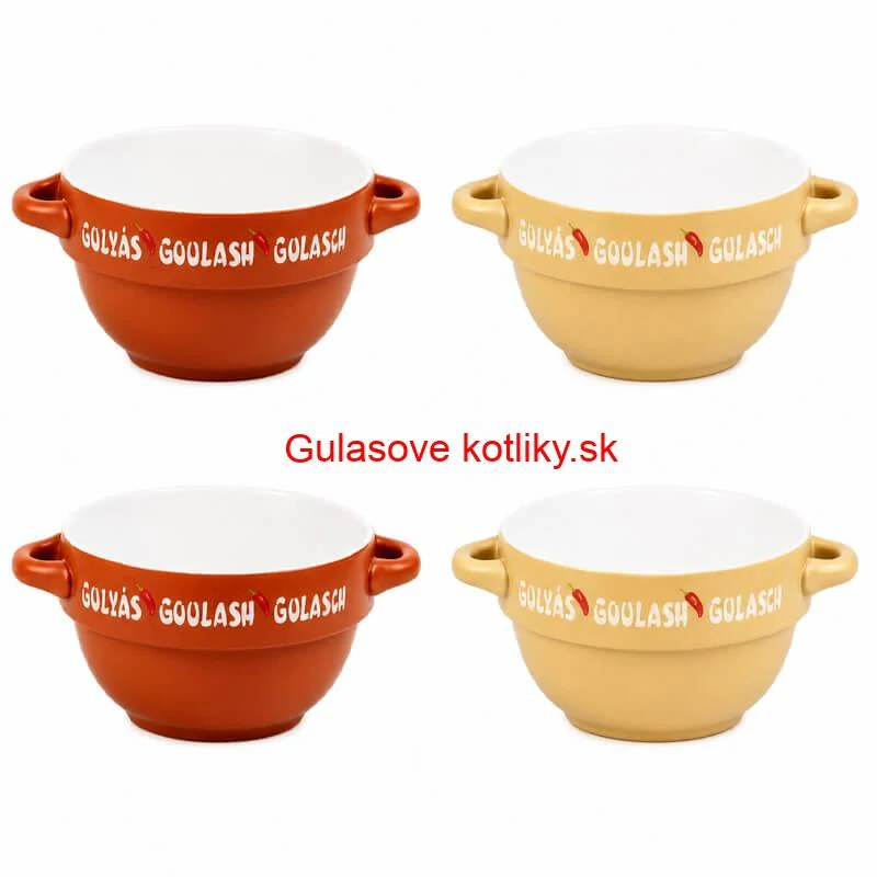 Keramické misky na servírovanie gulášu 0,75 l, 4 ks