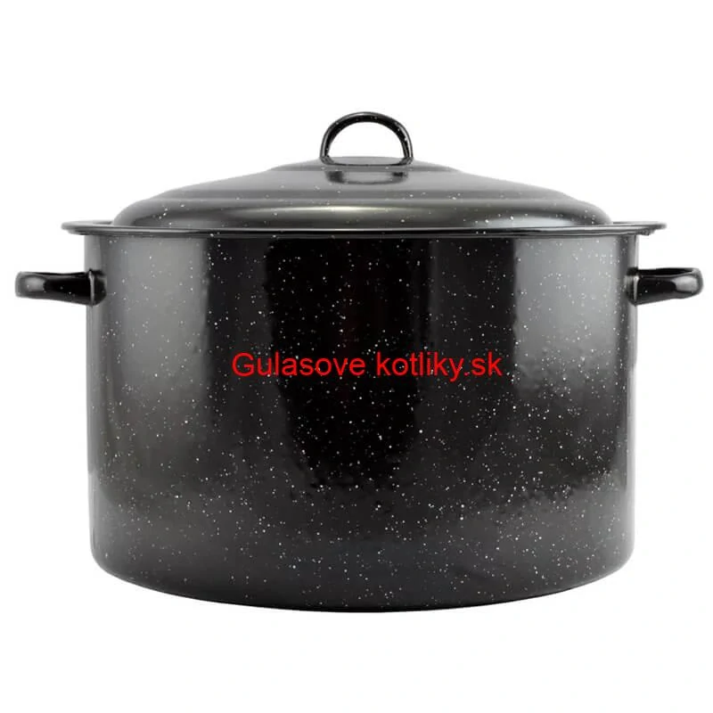 Smaltovaný hrniec s pokrievkou 20 L BLACK